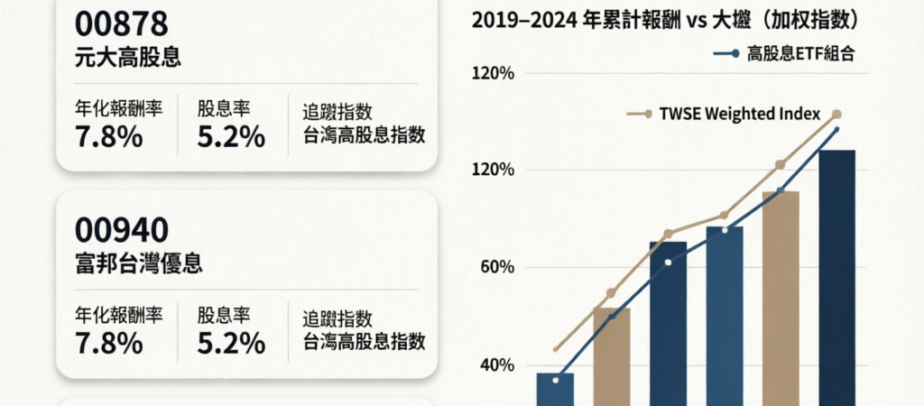 高股息ETF實測比較:年化8%收益真的能勝過大盤?