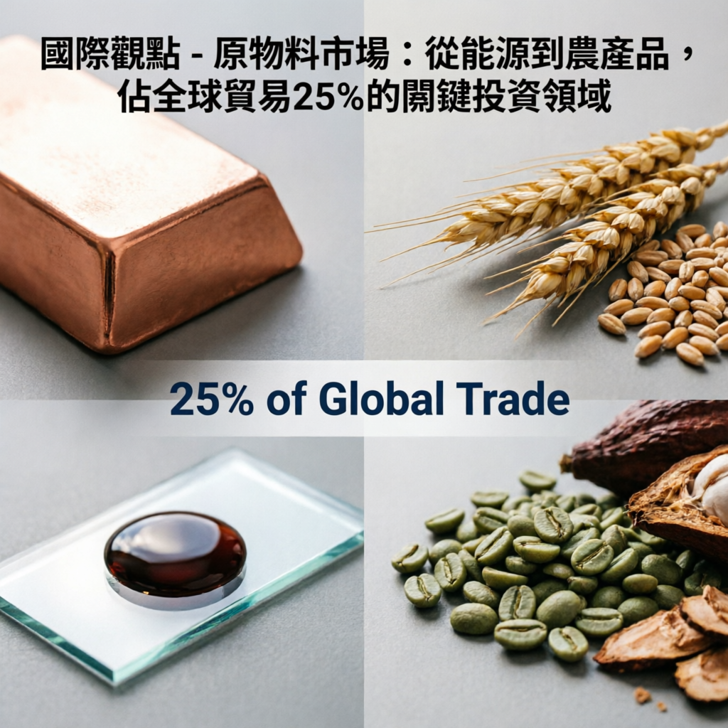 原物料市場：從能源到農產品，佔全球貿易25%的關鍵投資領域