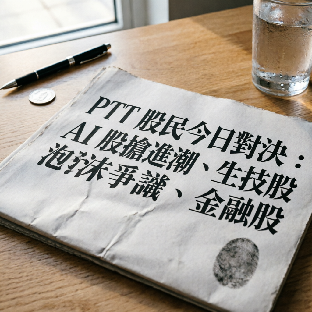 PTT 股民今日對決:AI 股搶進潮、生技股泡沫爭議、金融股低調回暖