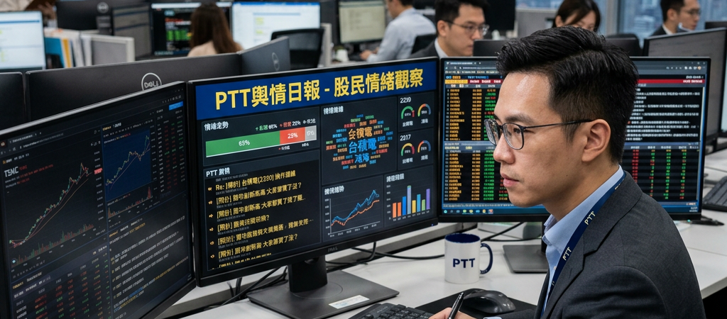 PTT散戶情緒速報：恐慌指數87%，卻有過半在反向撿便宜