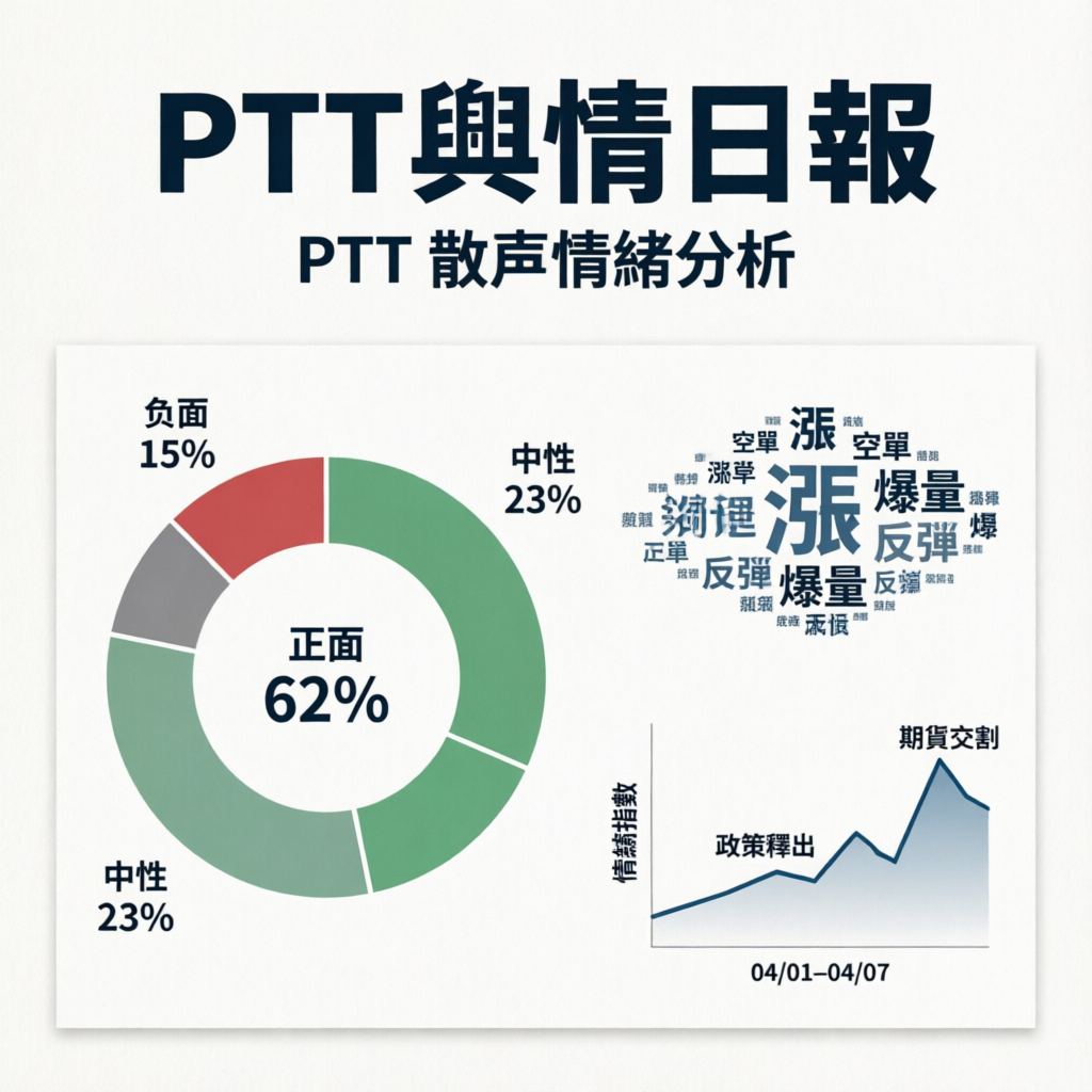 PTT 散戶情緒分析：每日數字背後的市場情緒與投資反差