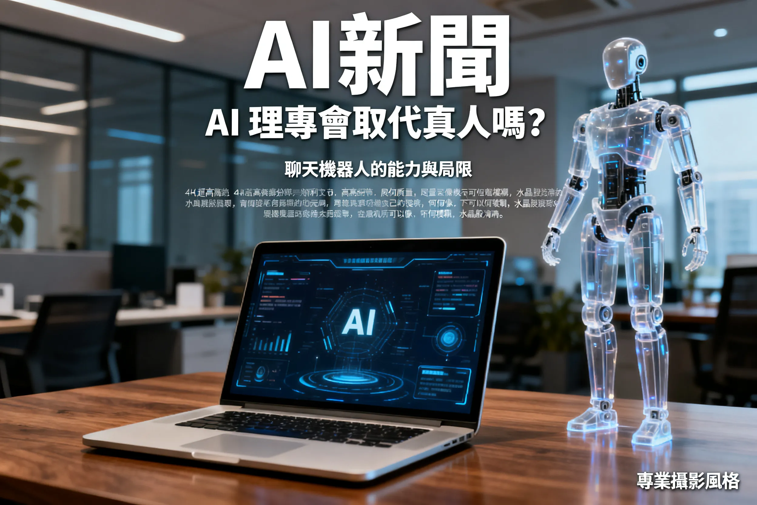 AI新聞 - AI 理專會取代真人嗎？聊天機器人的能力與局限 - 專業攝影風格