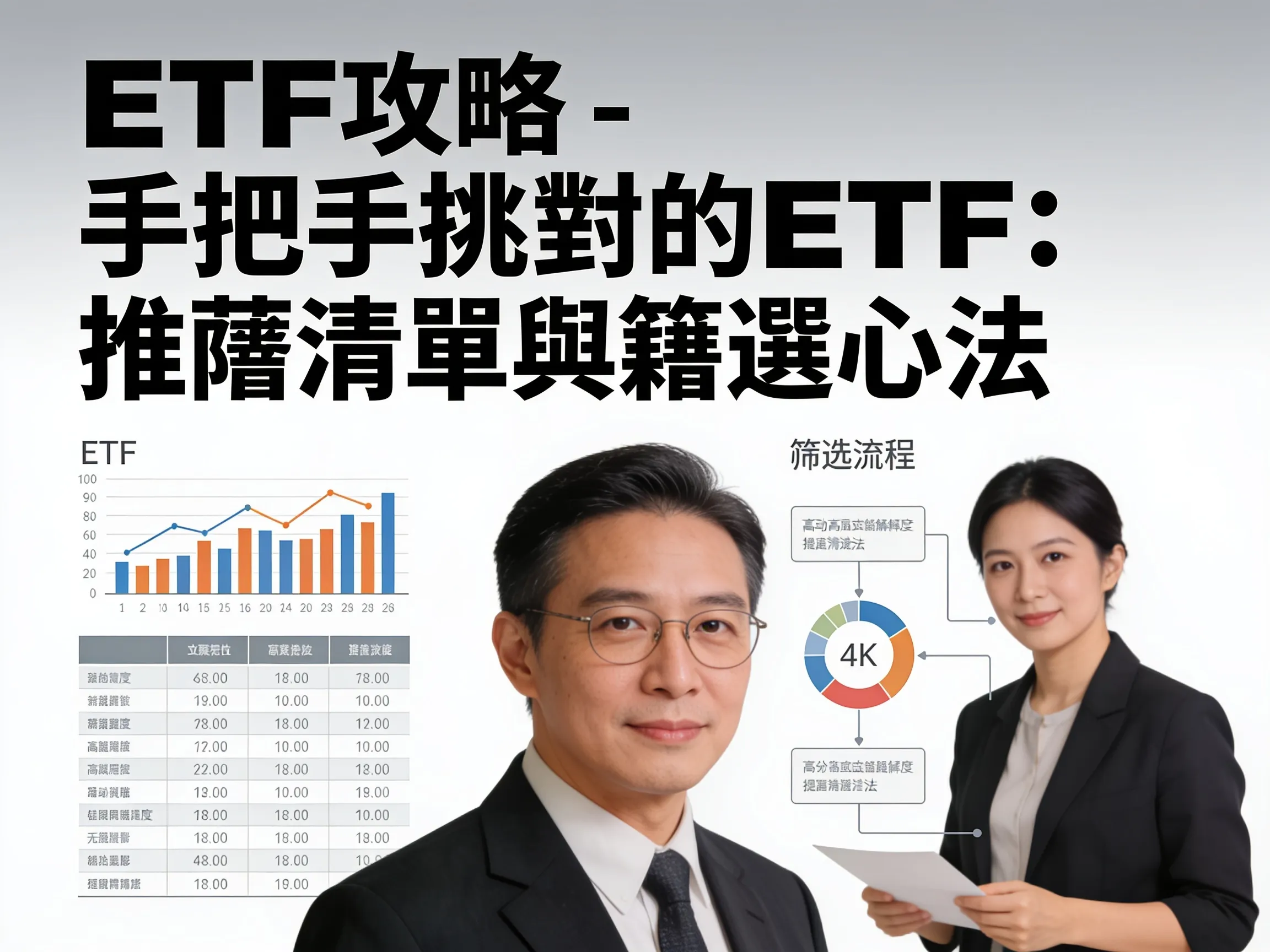 ETF攻略 - 手把手挑對的 ETF：推薦清單與篩選心法 - 專業攝影風格