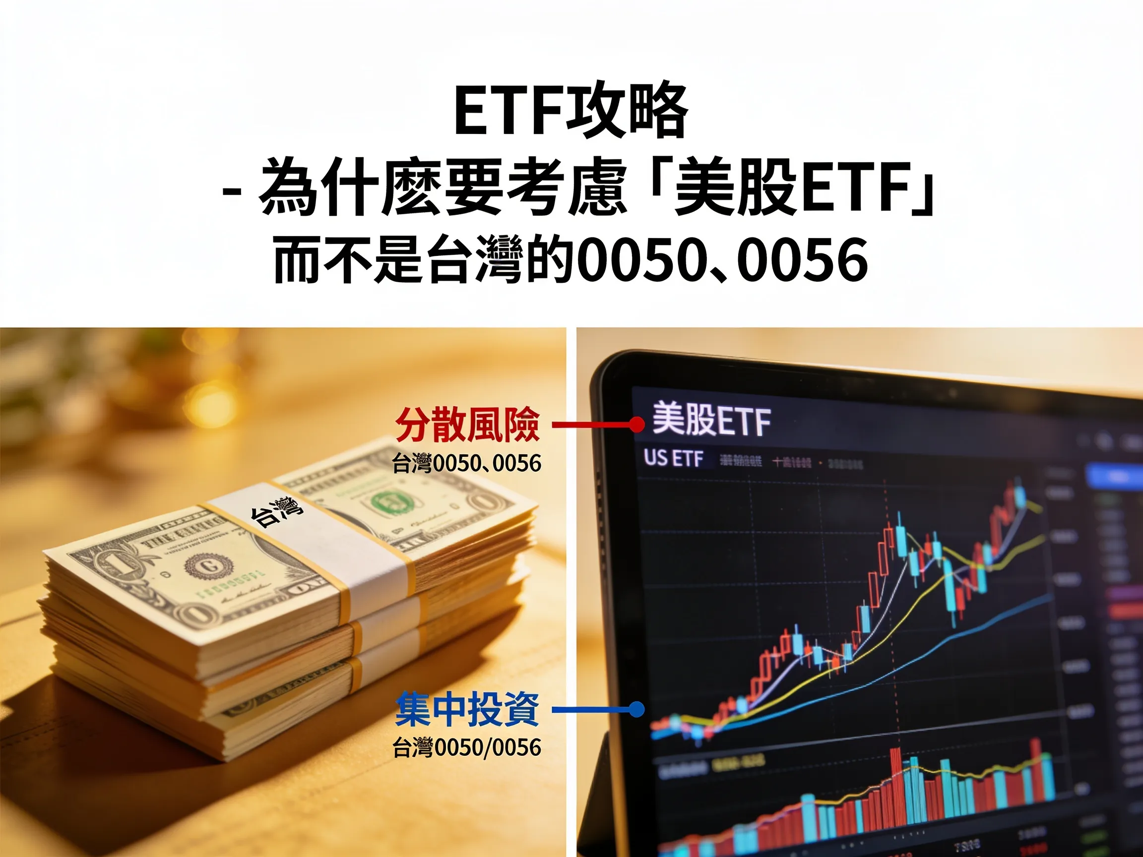 ETF攻略 - 為什麼要考慮「美股 ETF」而不是台灣的 0050、0056 - 專業攝影風格