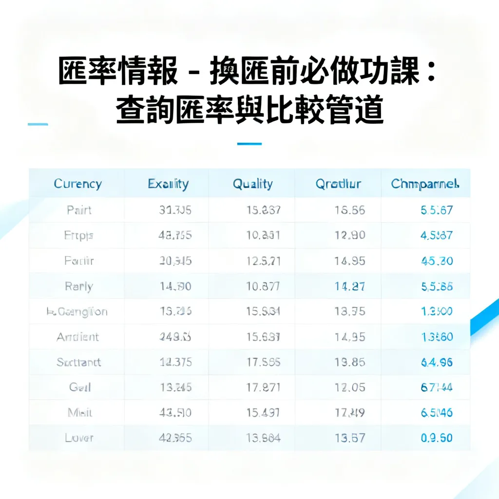 匯率情報 - 換匯前必做功課：查詢匯率與比較管道 - 專業攝影風格