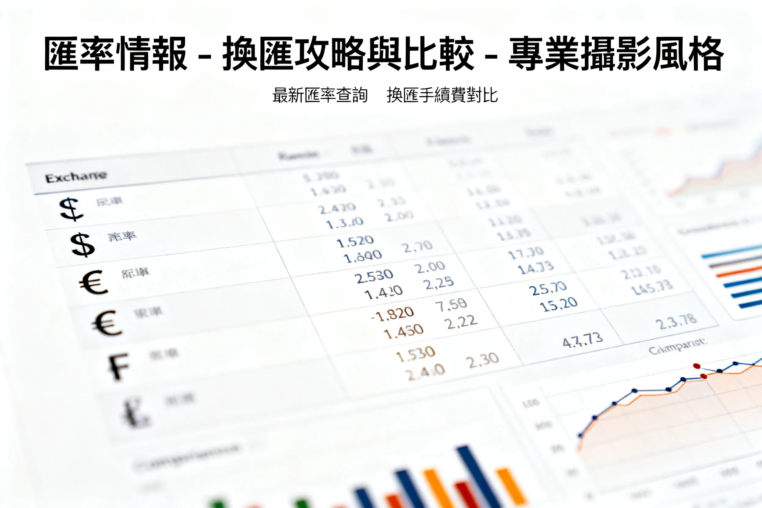 匯率情報 - 換匯攻略與比較 - 專業攝影風格