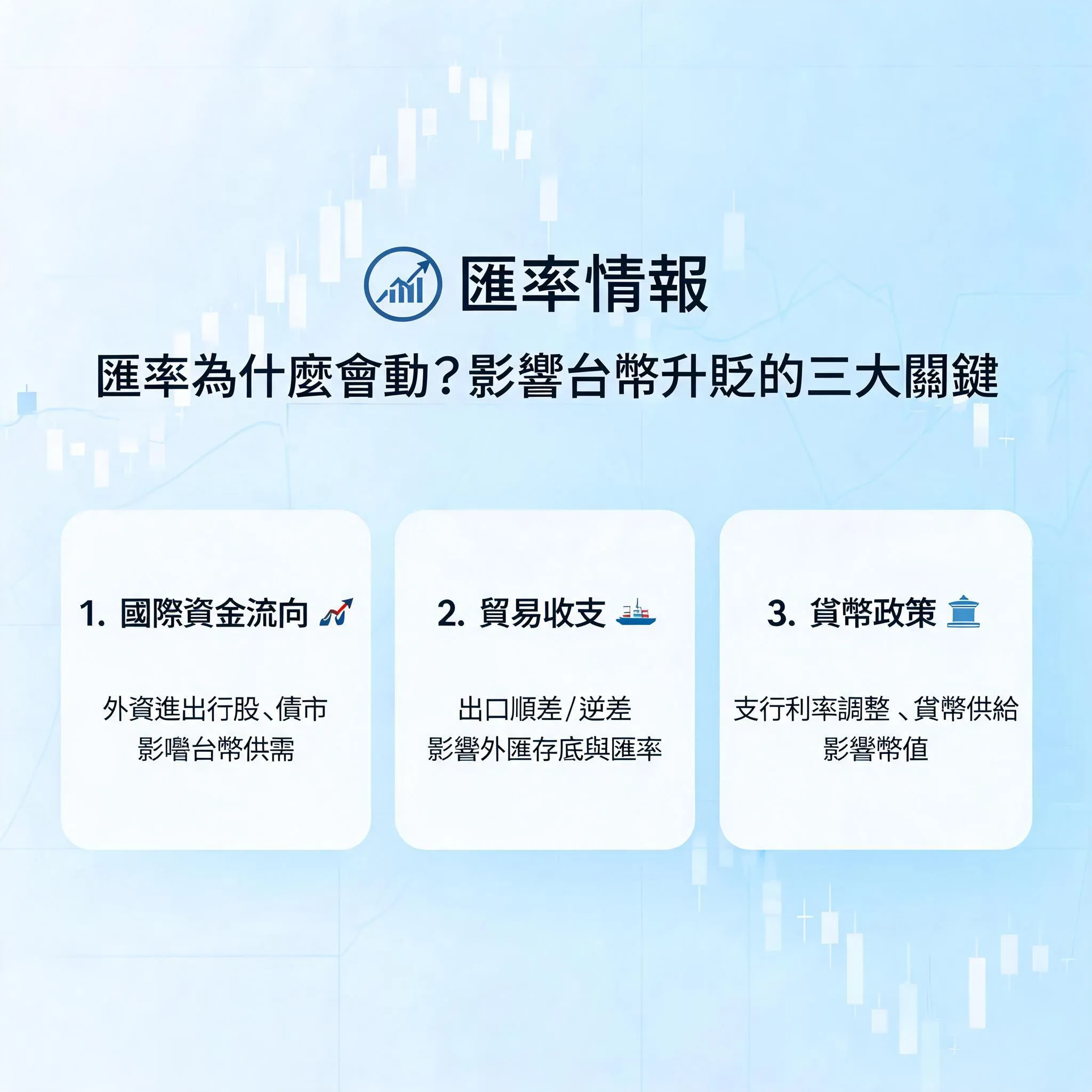 匯率情報 - 匯率為什麼會動？影響台幣升貶的三大關鍵 - 專業攝影風格