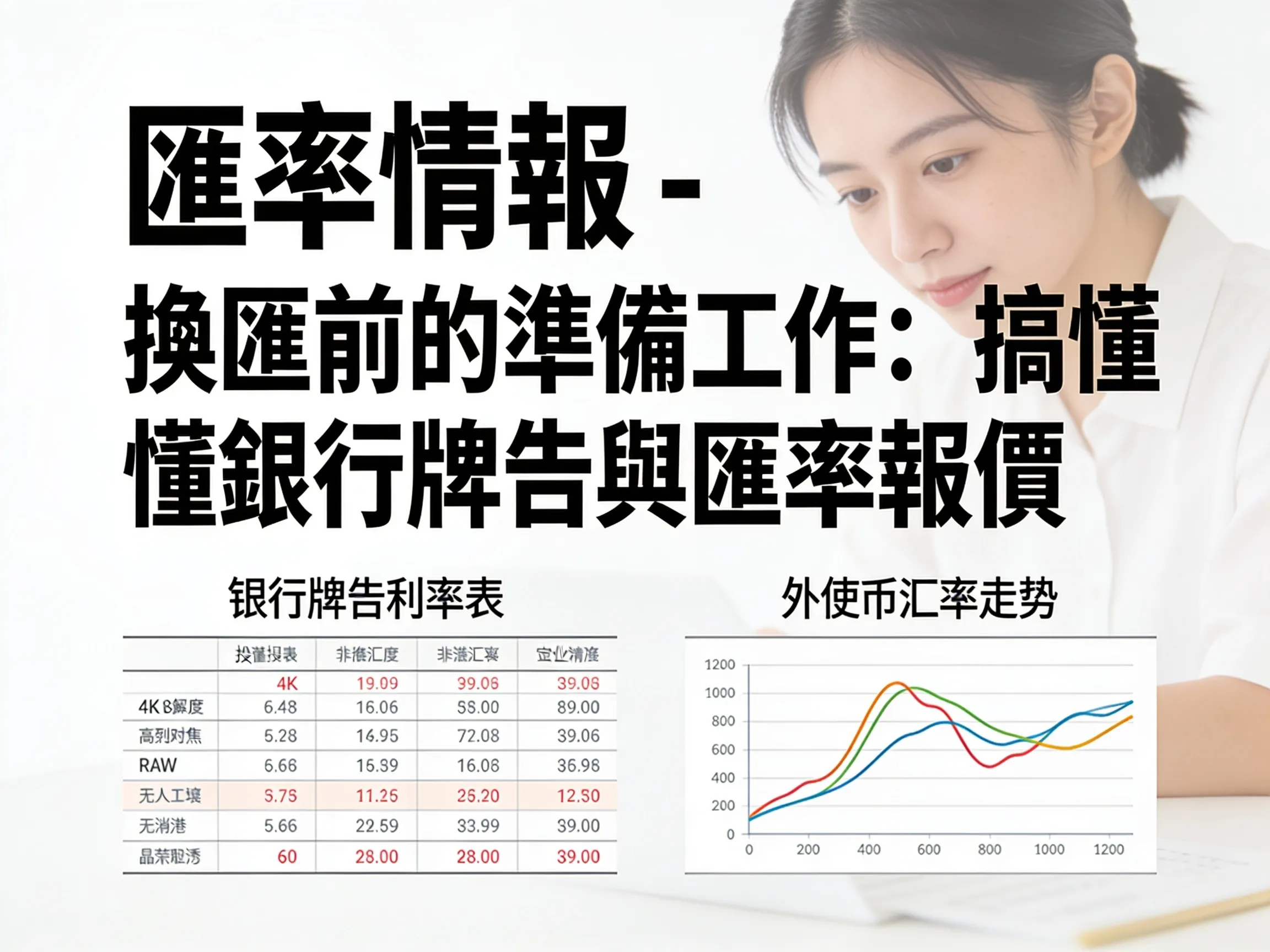 匯率情報 - 換匯前的準備工作：搞懂銀行牌告與匯率報價 - 專業攝影風格