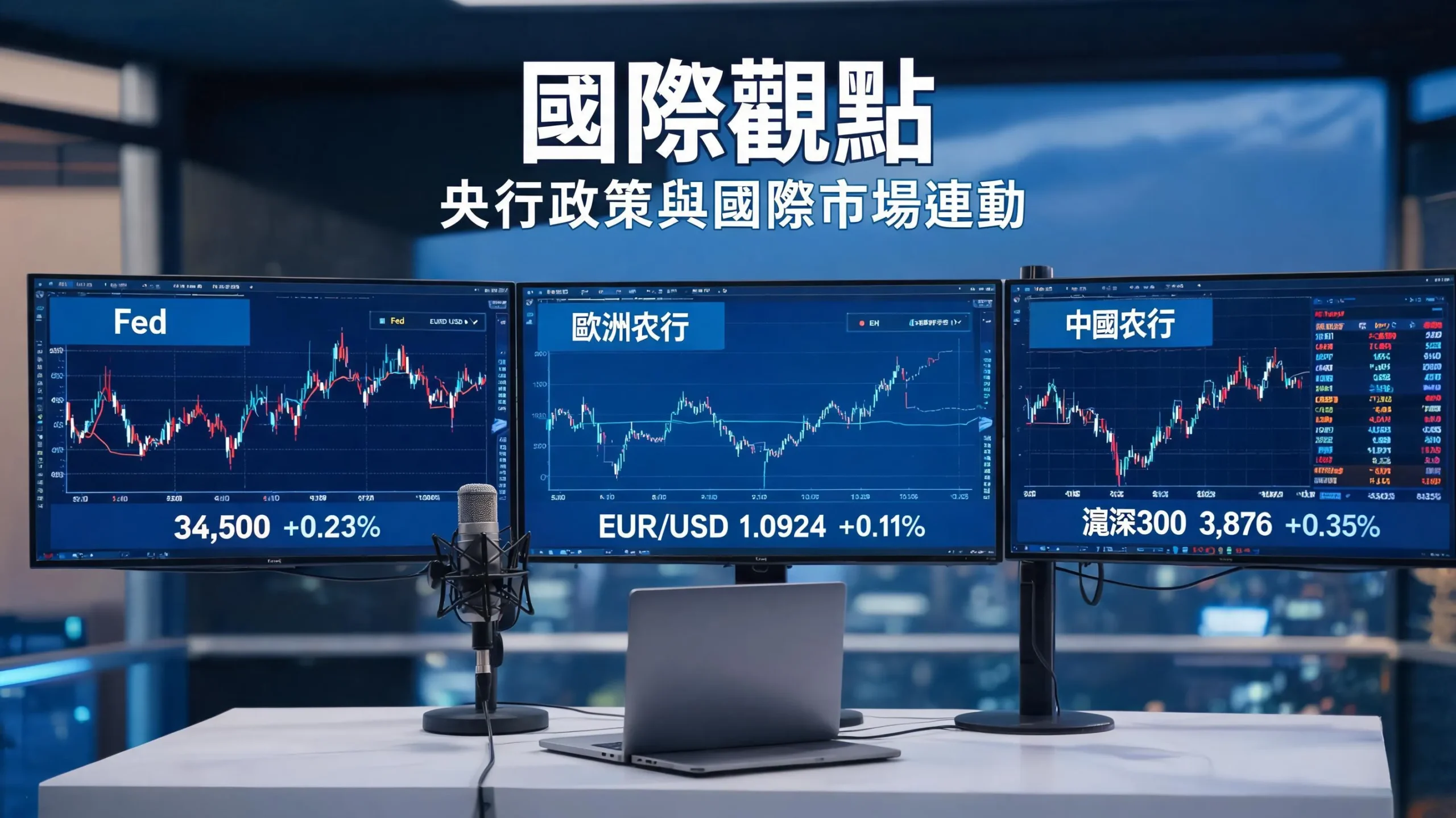 國際觀點 - 央行政策與國際市場連動 - 專業攝影風格