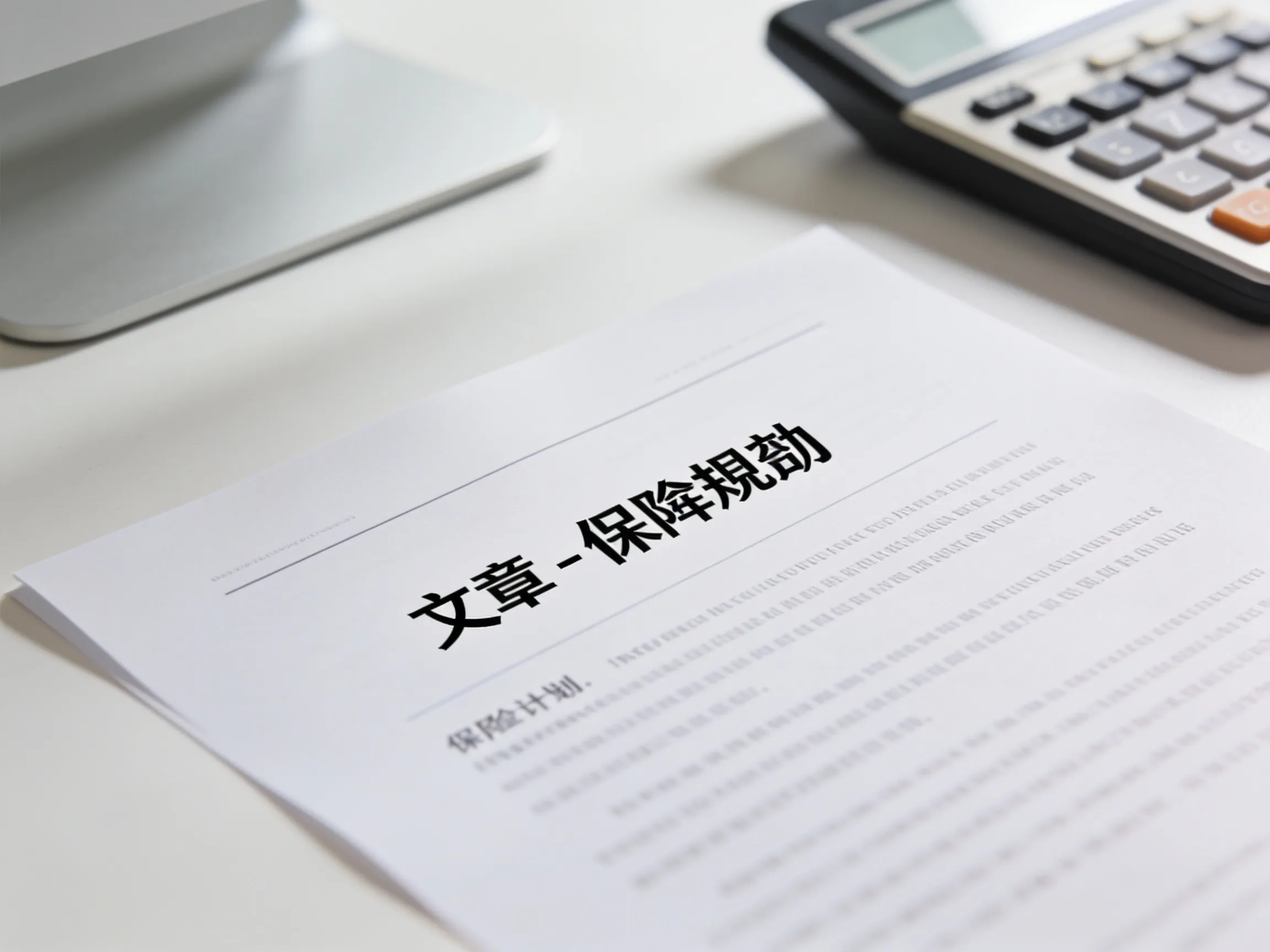 文章 - 保險規劃 - 專業攝影風格