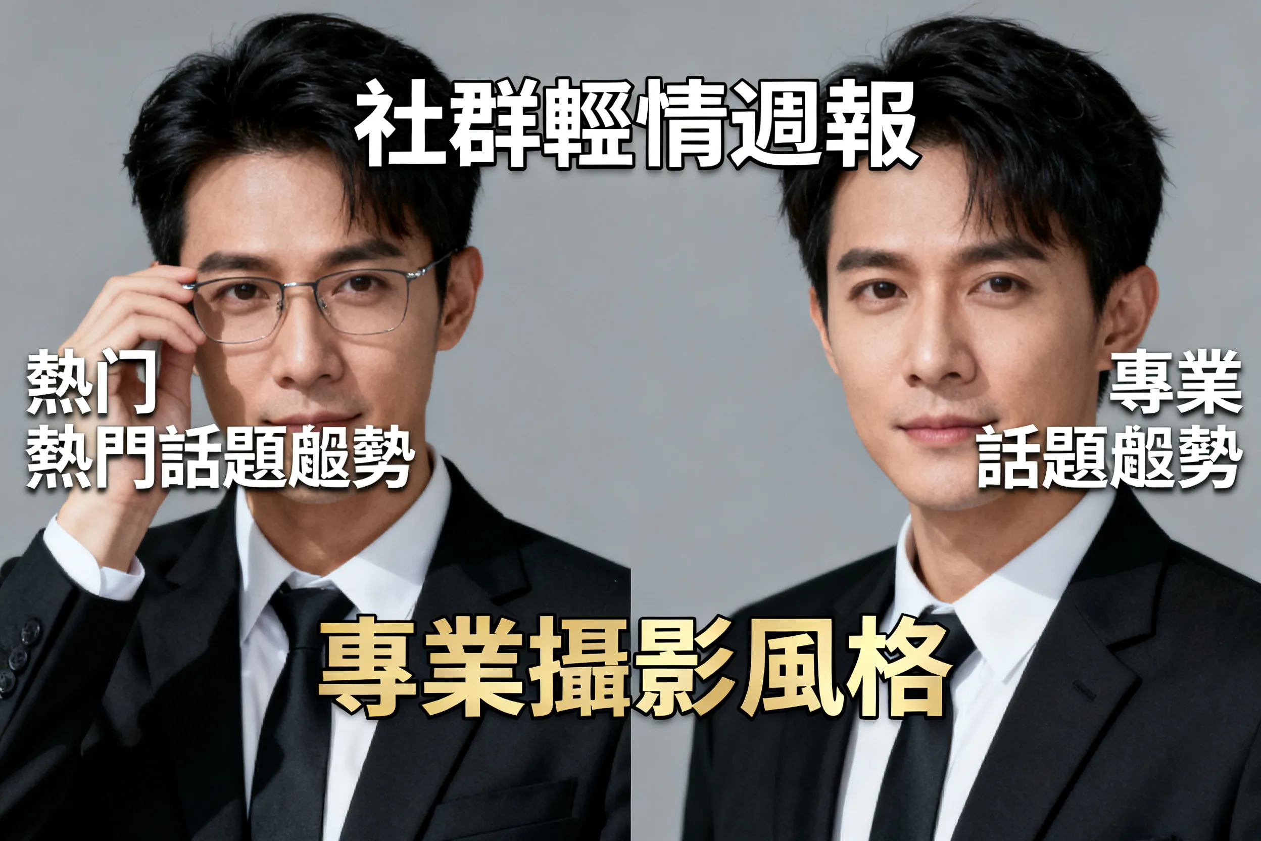 社群輿情週報 - 熱門話題趨勢 - 專業攝影風格